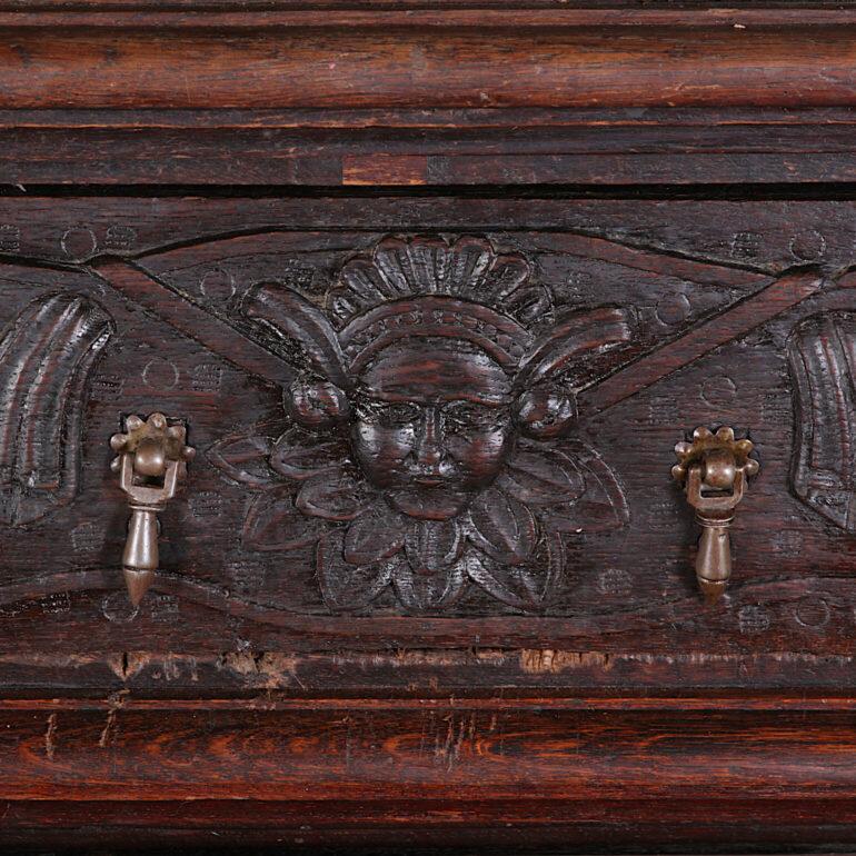 18th Century and Earlier Heavily Carved French Renaissance Buffet Hutch For Sale