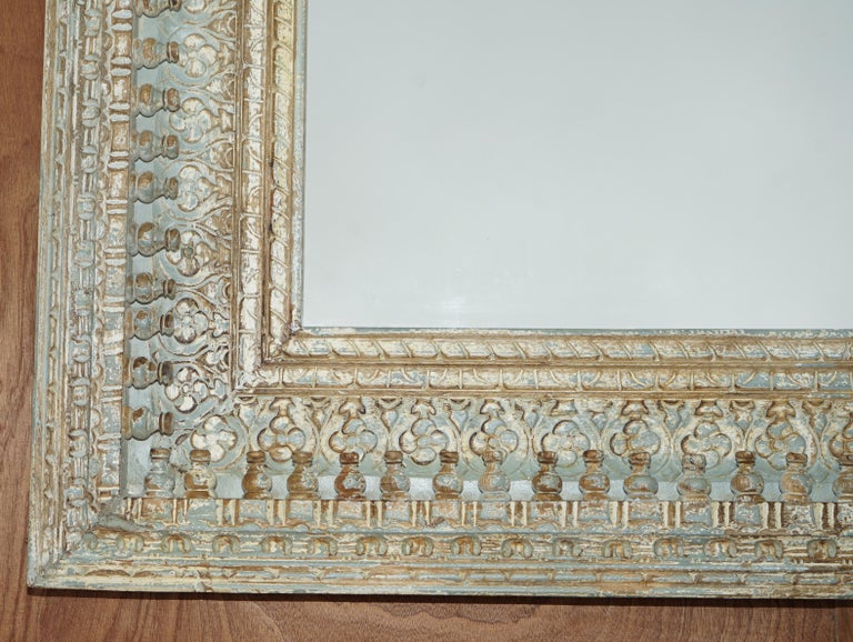 We are delighted to offer for sale this large heavily carved and antique painted wall mirror with very deep frame

A super decorators piece, the frame has a depth you just don’t see often, its heavily carved and very intricate with a wonderful