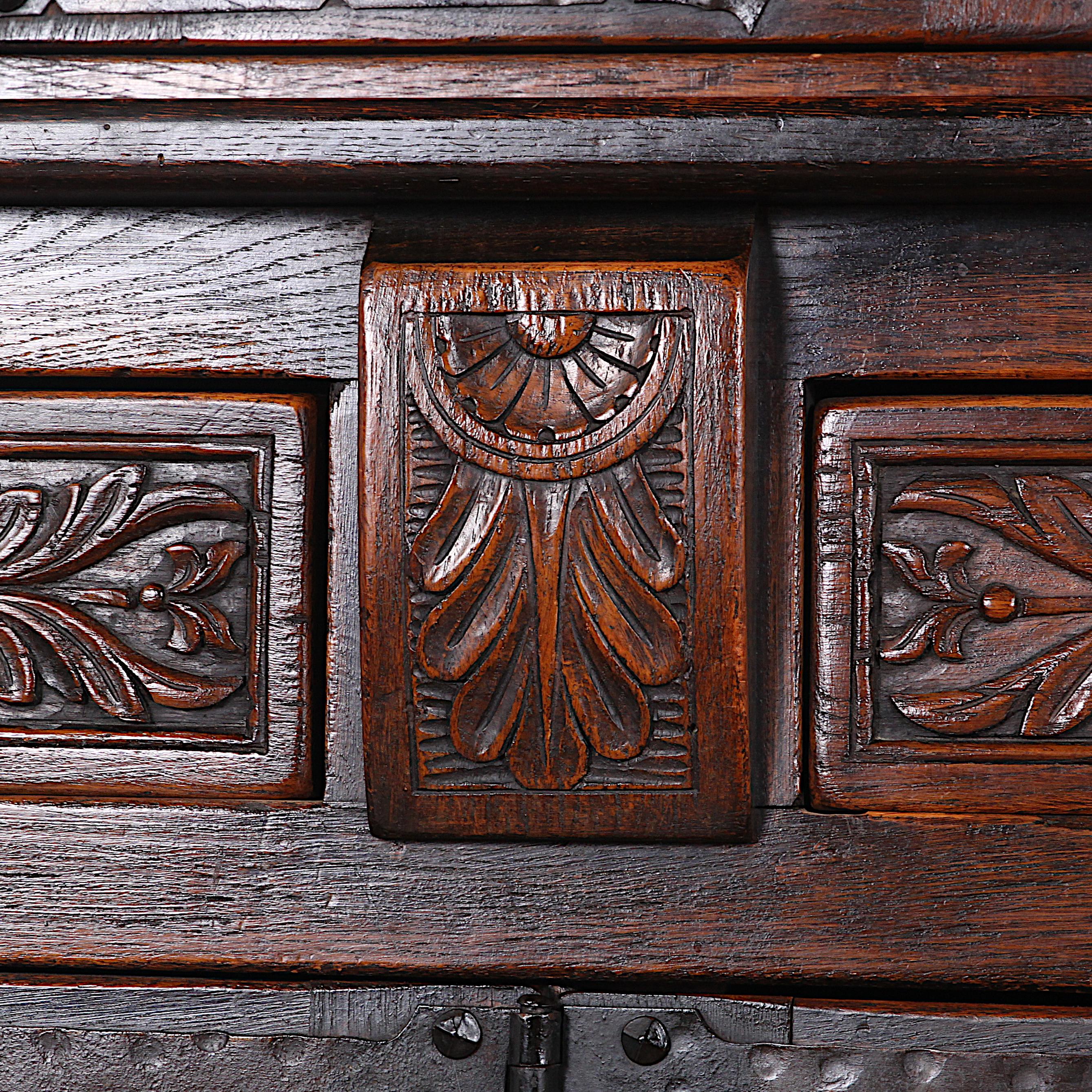 Hand-Carved Heavily Carved Impressive Oak Buffet