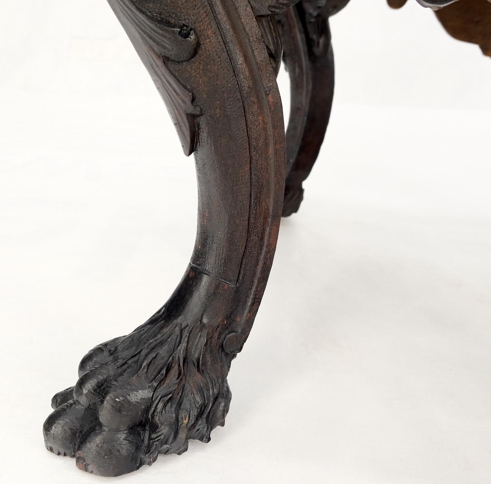 Heavily Carved Japanese Asian Dragon Motive Heavily Carved Two Tier Stand Table  In Good Condition In Rockaway, NJ