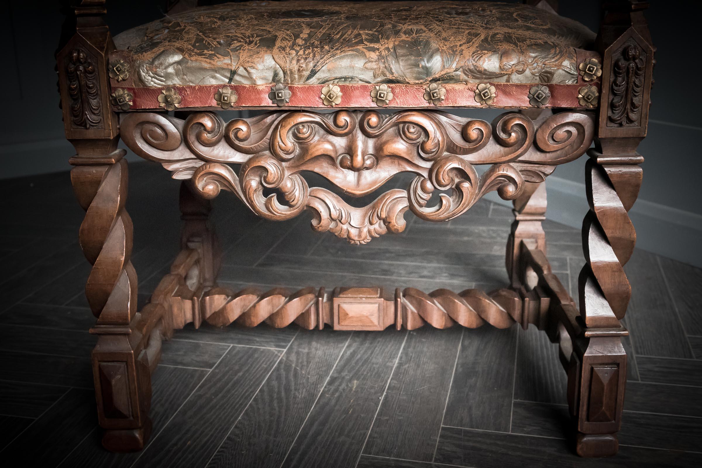 Heavily Carved Ornate Chair For Sale 1