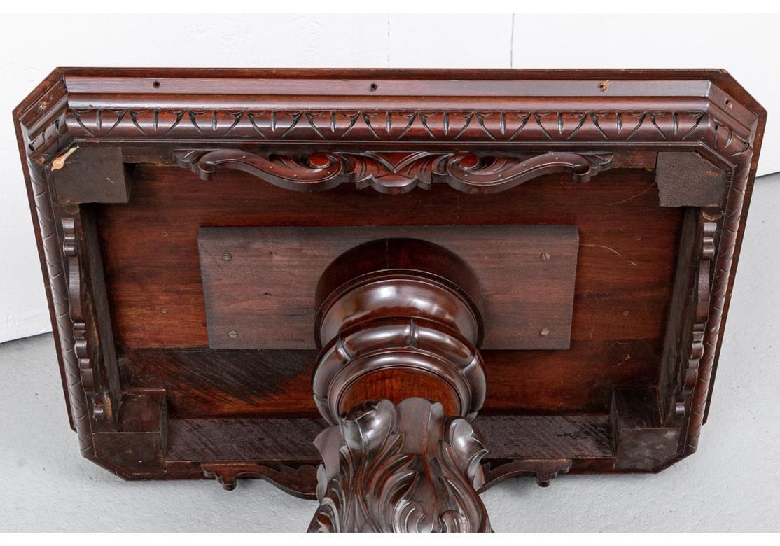 Heavily Carved Renaissance Revival Mahogany Parlor Table 2