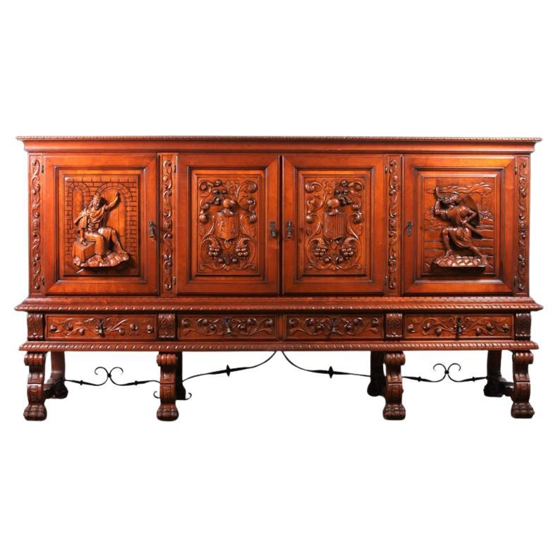 Heavily Carved Spanish Sideboard
