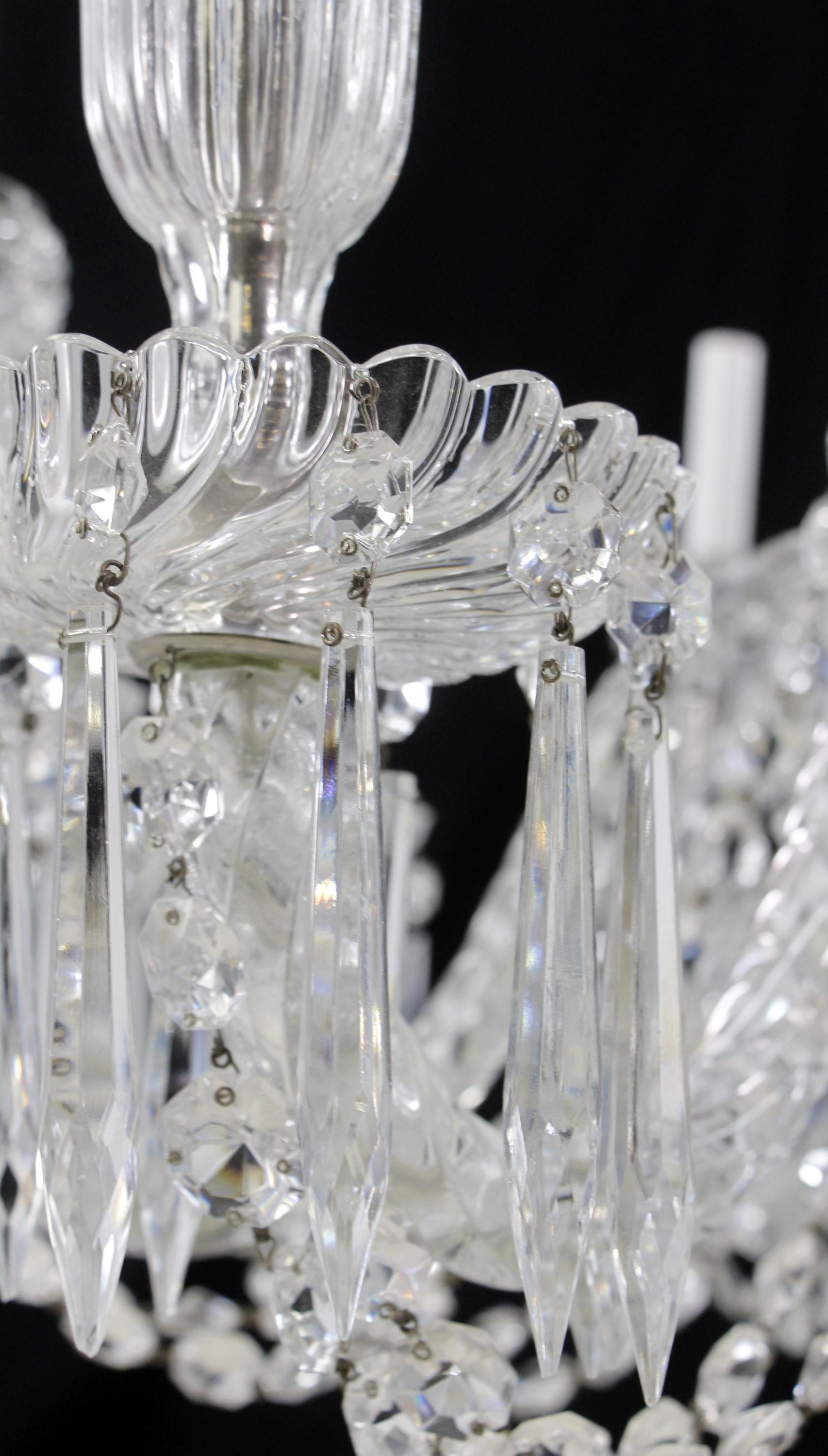 Heavily Draped Crystal Chandelier 12 Light Braided Arms For Sale 5