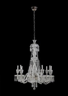 Heavily Draped Crystal Chandelier 12 Light Braided Arms