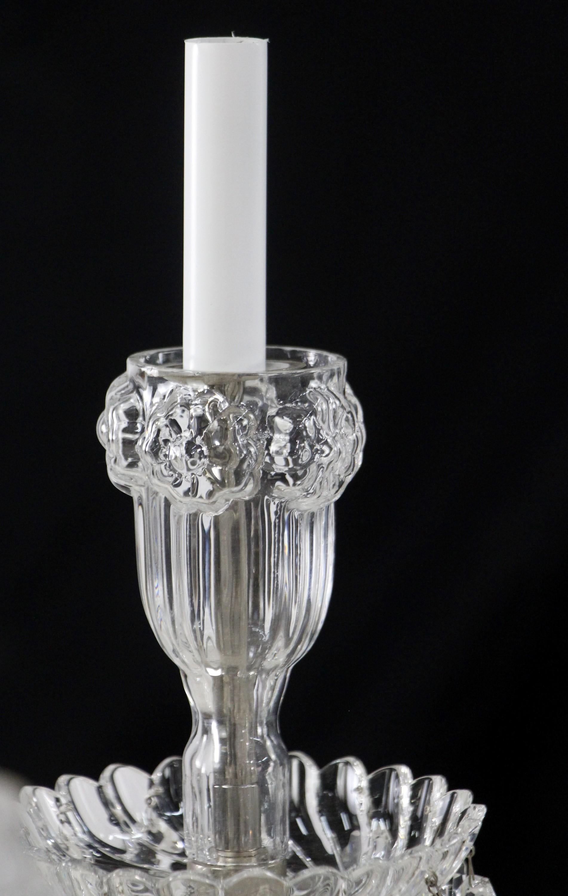 Cristal Lustre en cristal très drapé 12 lumières Bras tressés en vente