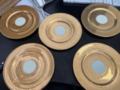 Heavily Gilded Heinrich & Co Porcelain Dinner Plates Retailed by Stouffer Studio