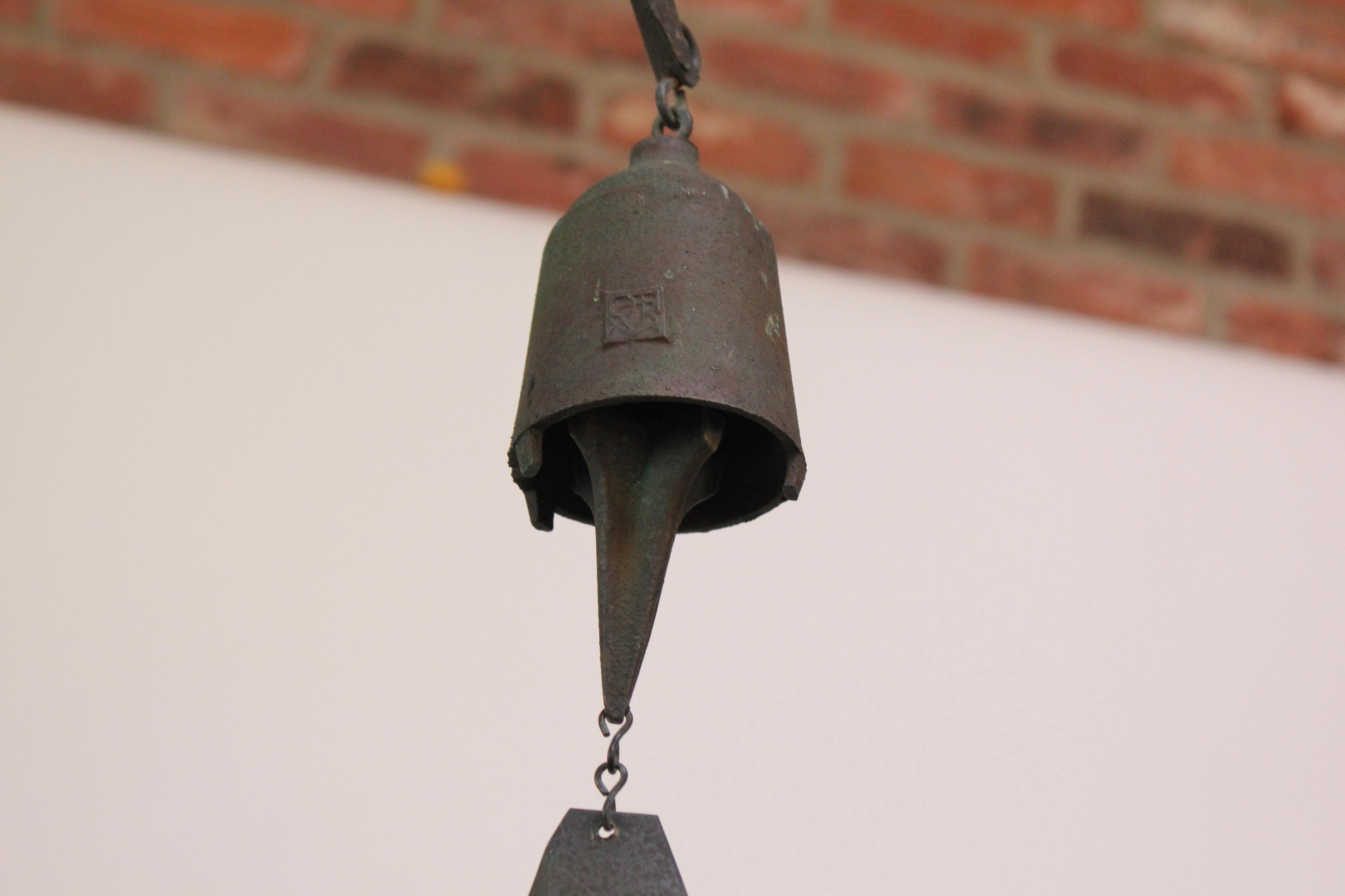 Heavily Patinated Bronze Bell / Wind Chime by Paolo Soleri for Arconsanti  4