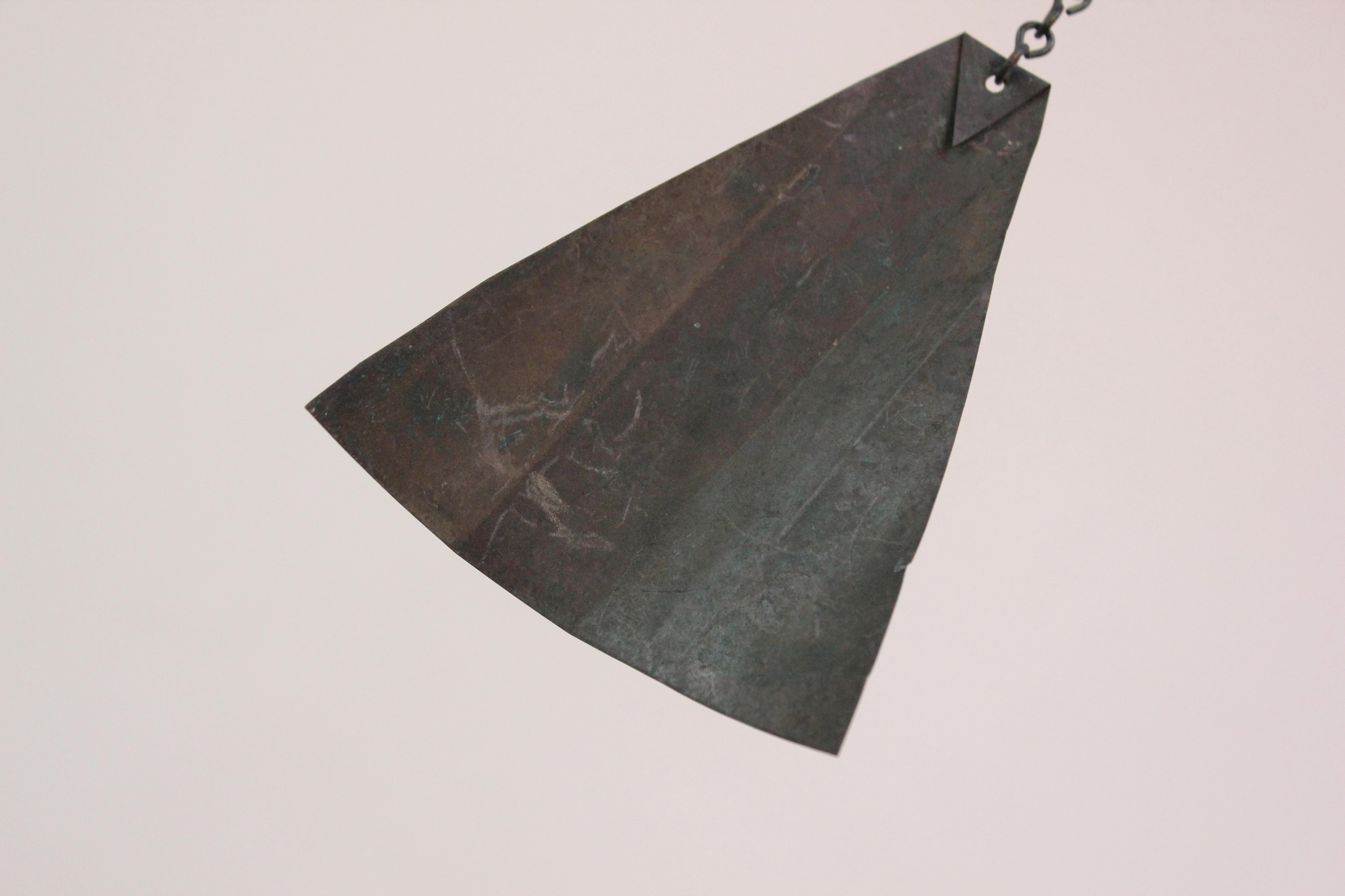 Heavily Patinated Bronze Bell / Wind Chime by Paolo Soleri for Arconsanti  7