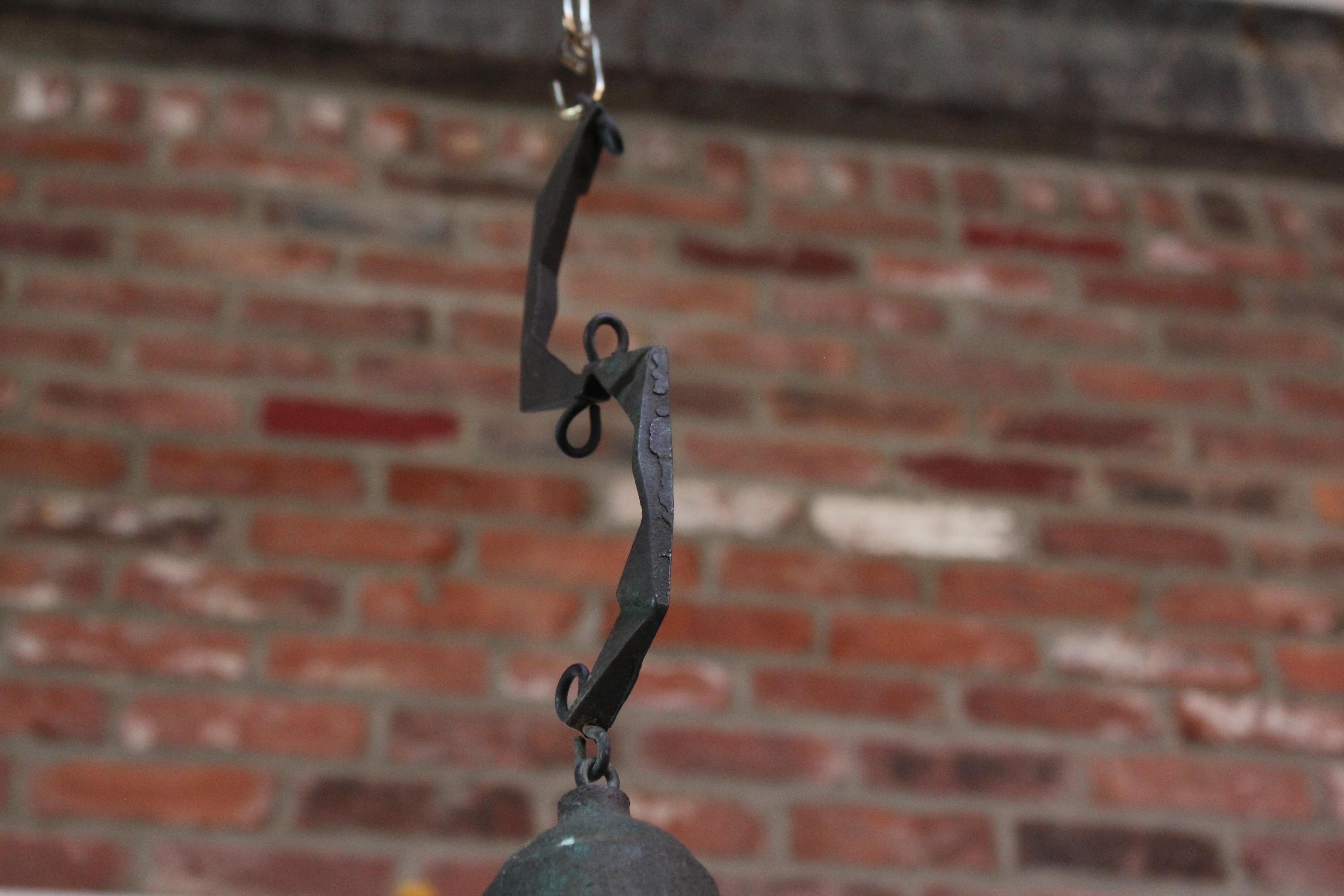 Heavily Patinated Bronze Bell / Wind Chime by Paolo Soleri for Arconsanti  8