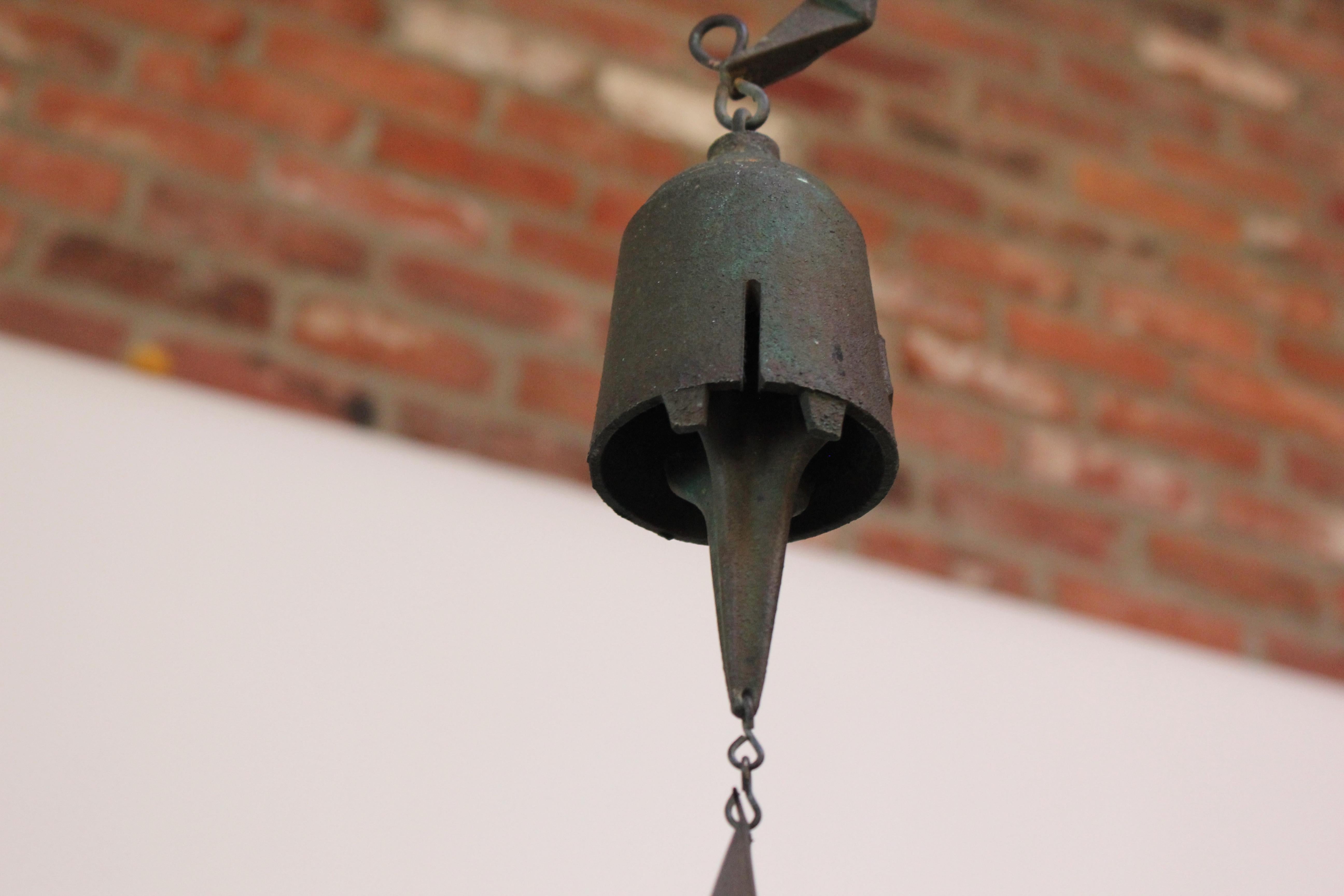Late 20th Century Heavily Patinated Bronze Bell / Wind Chime by Paolo Soleri for Arconsanti 
