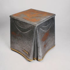 Heavily Patinated John Dickinson Galvanized Steel Occasional Table