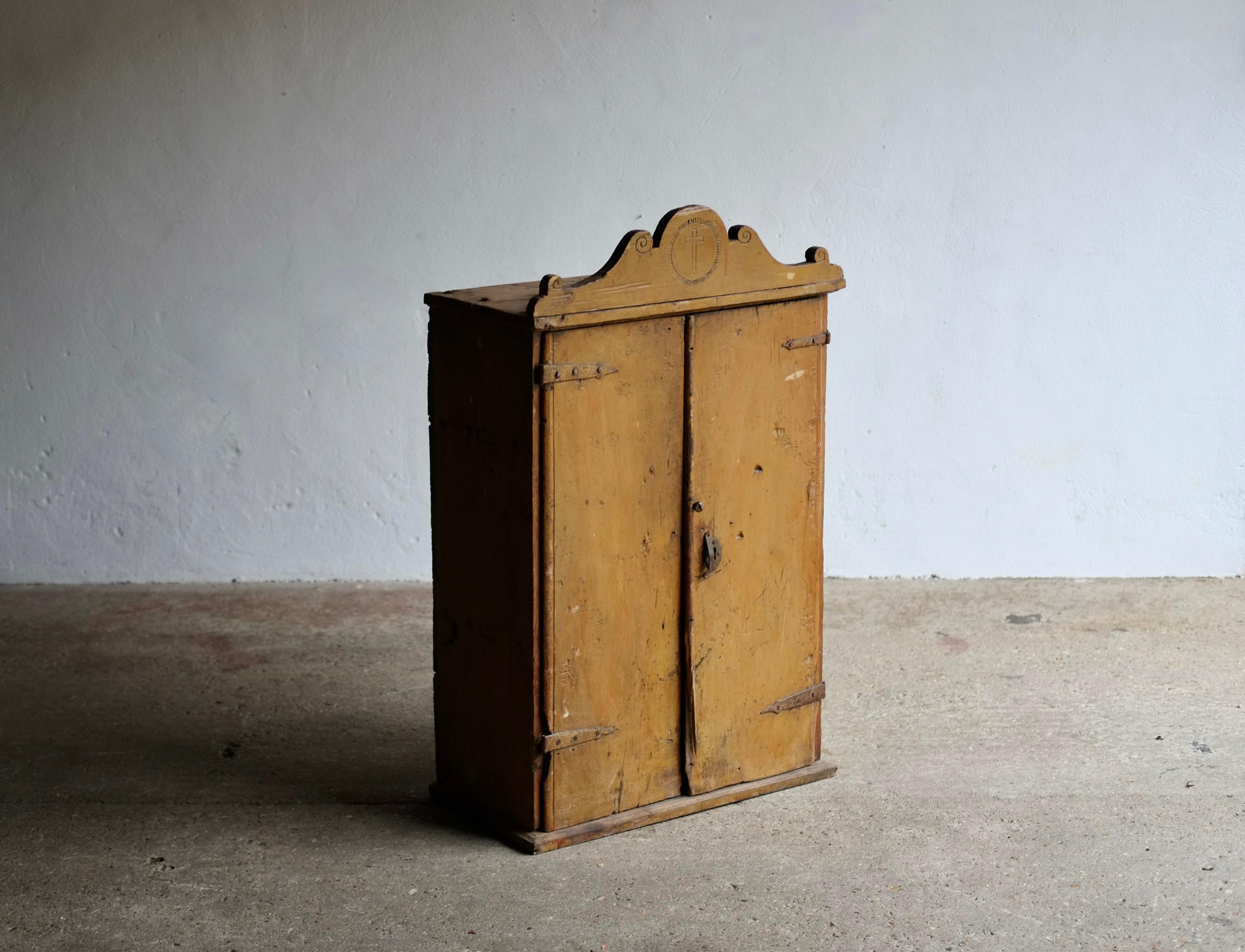 Heavily Patinated Spanish Cabinet For Sale 10