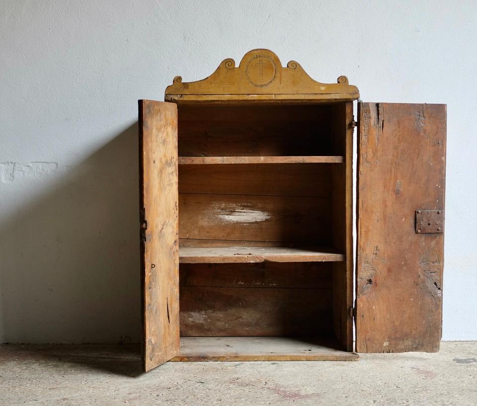 19th Century Heavily Patinated Spanish Cabinet For Sale