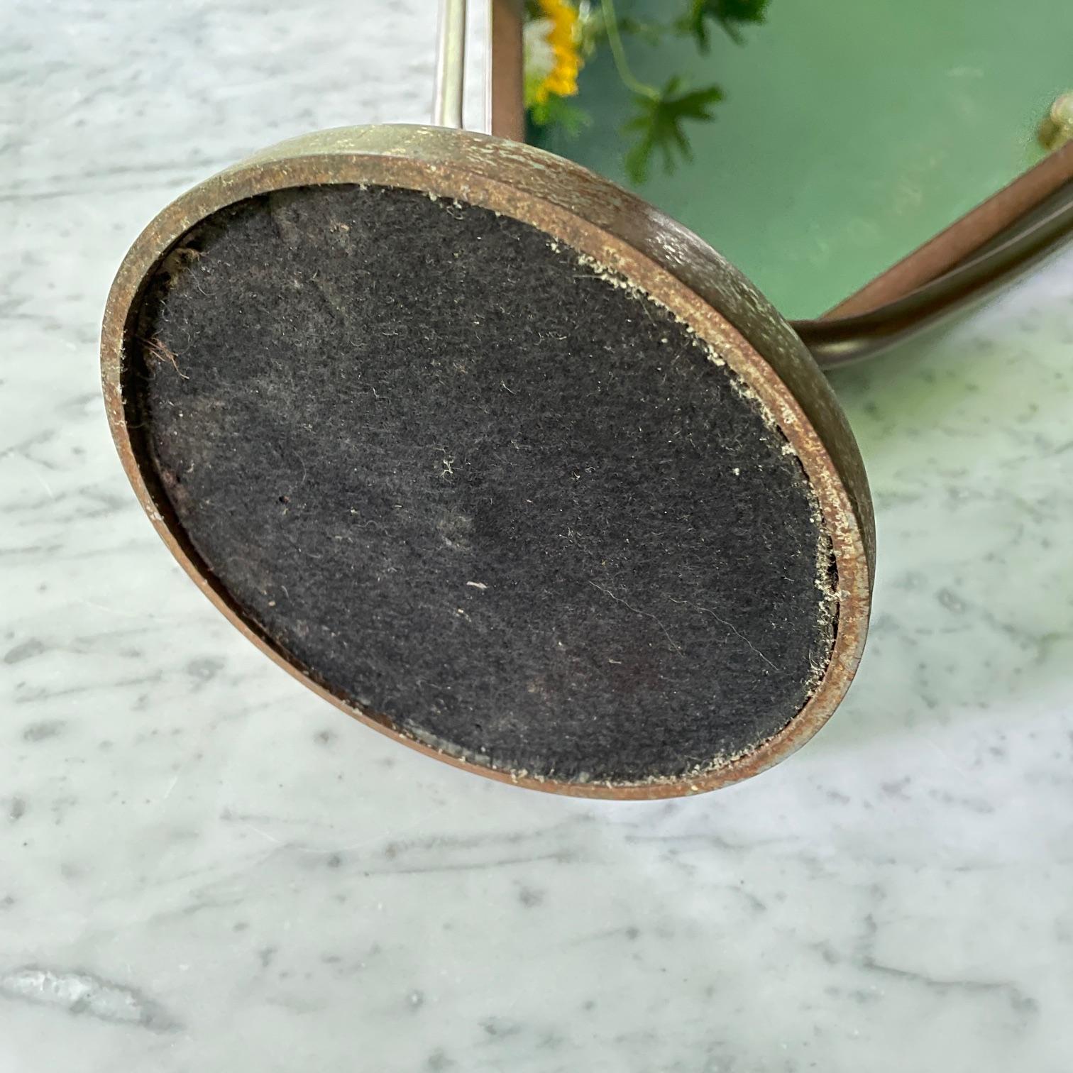 Heavily Patinated Swivel Mirror Double Sided Vanity Department Store Countertop For Sale 5