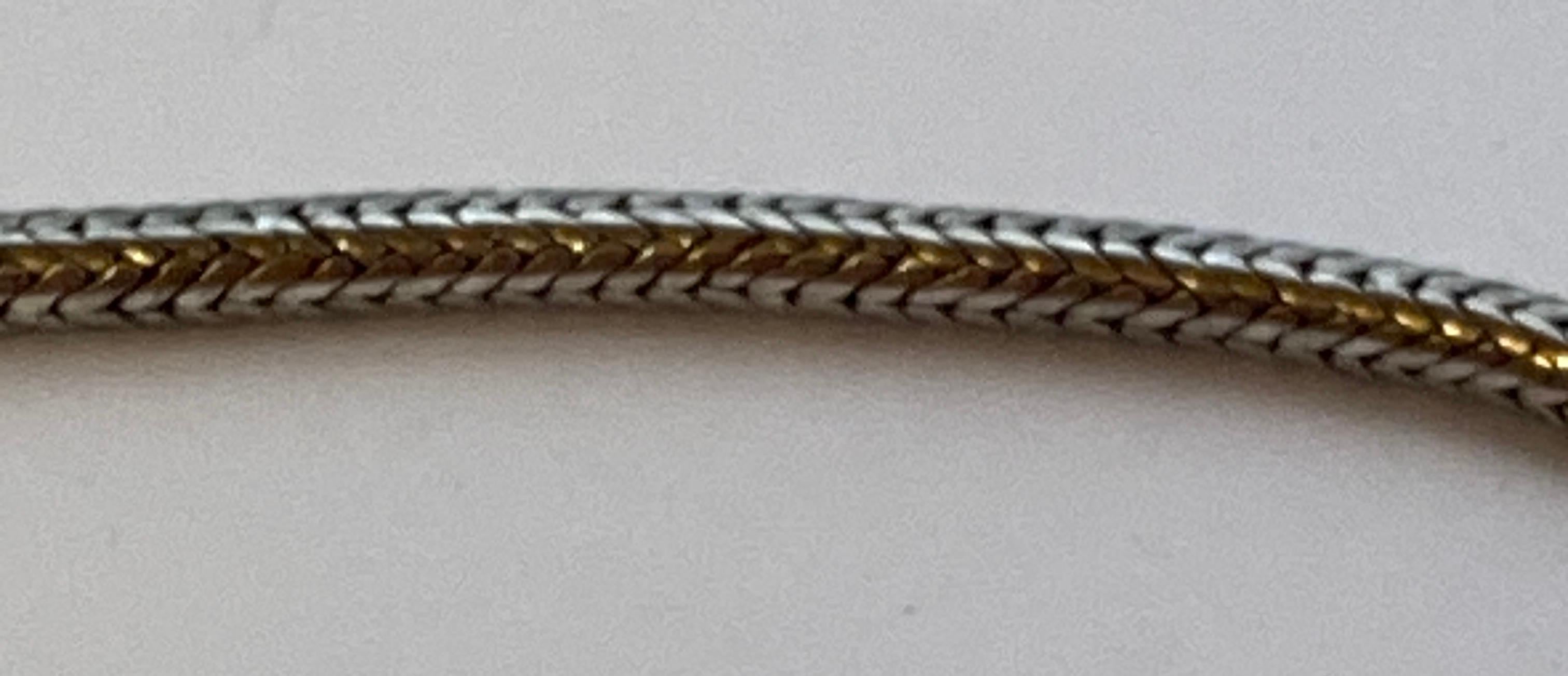 stark rauchfarbene Schlangenglieder-Halskette aus Sterlingsilber  im Zustand „Gut“ im Angebot in New York, NY