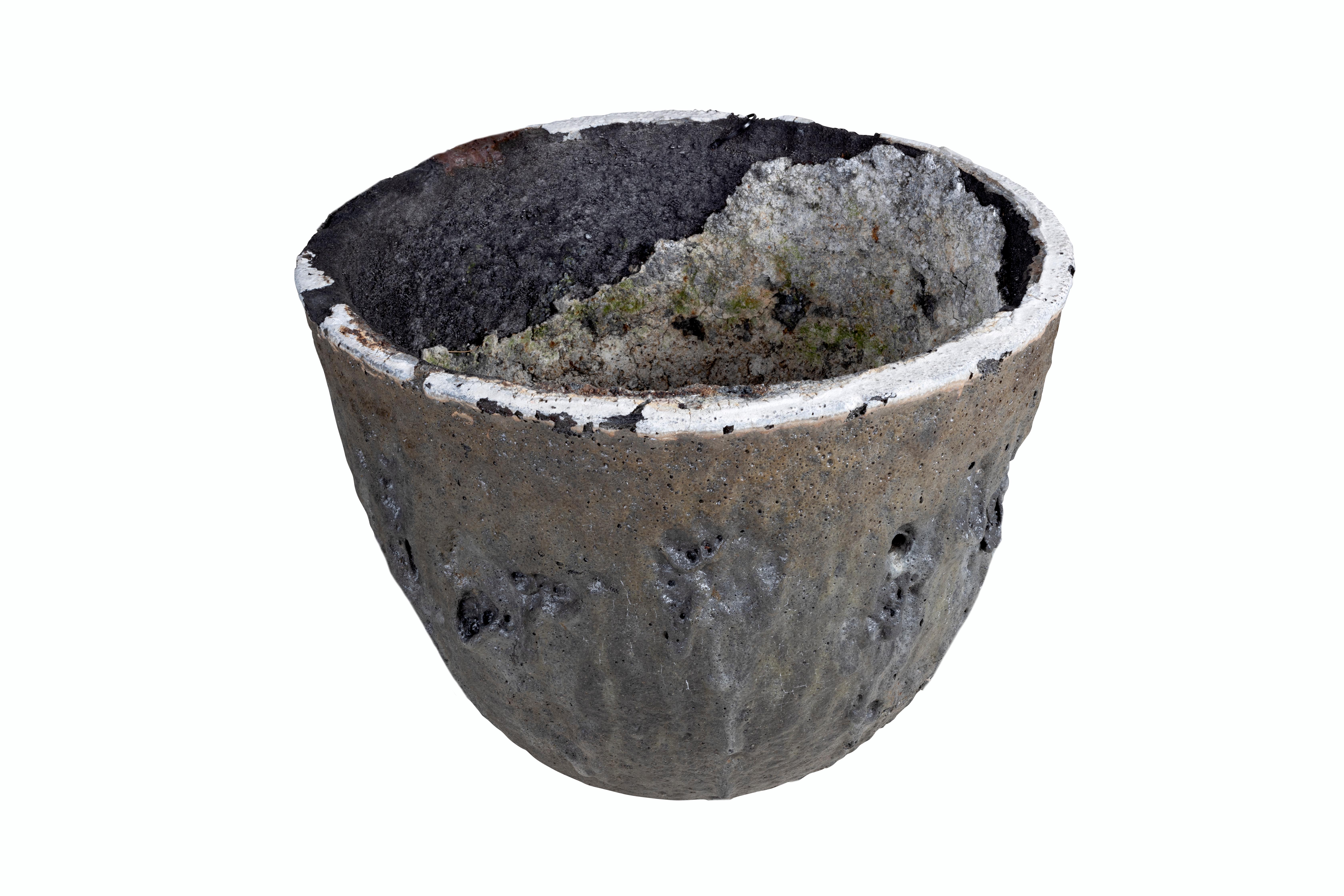 antique smelting pot