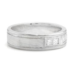 Heavy 0.90 Carat Natural Diamond 14 Karat Solid White Gold Men's Ring