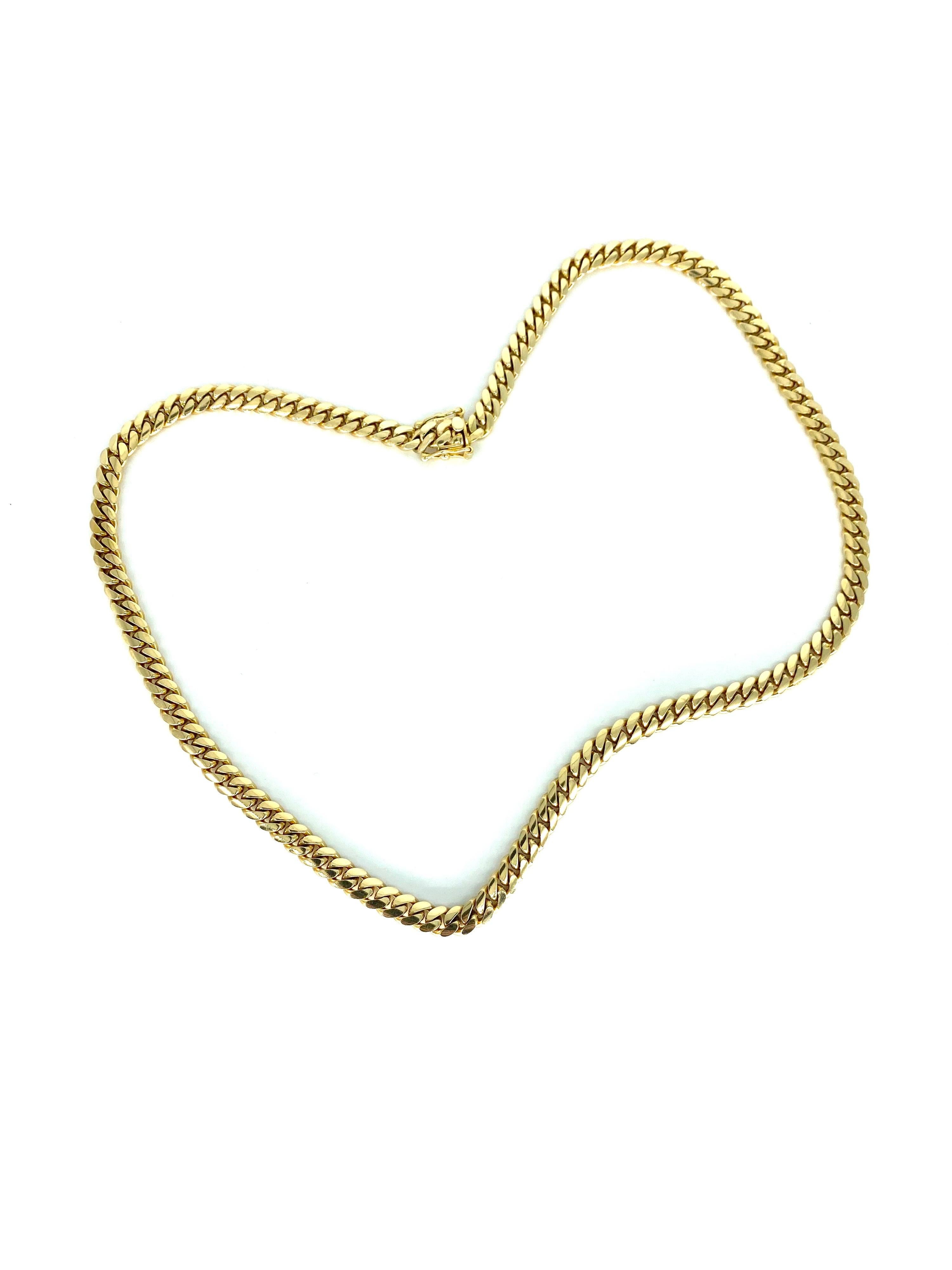 10k Solid Gold 7.4mm Miami Cuban Link Chain 24” 
These Miami Cuban links are the most popular and in demand due to their chunky shiny gold look. This chain is thick and heavy weighing 92.1 grams solid 10k gold. These chains get complimented all the