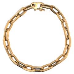 Heavy 18 Karat Yellow Gold Paperlink Bracelet 37.2 Grams