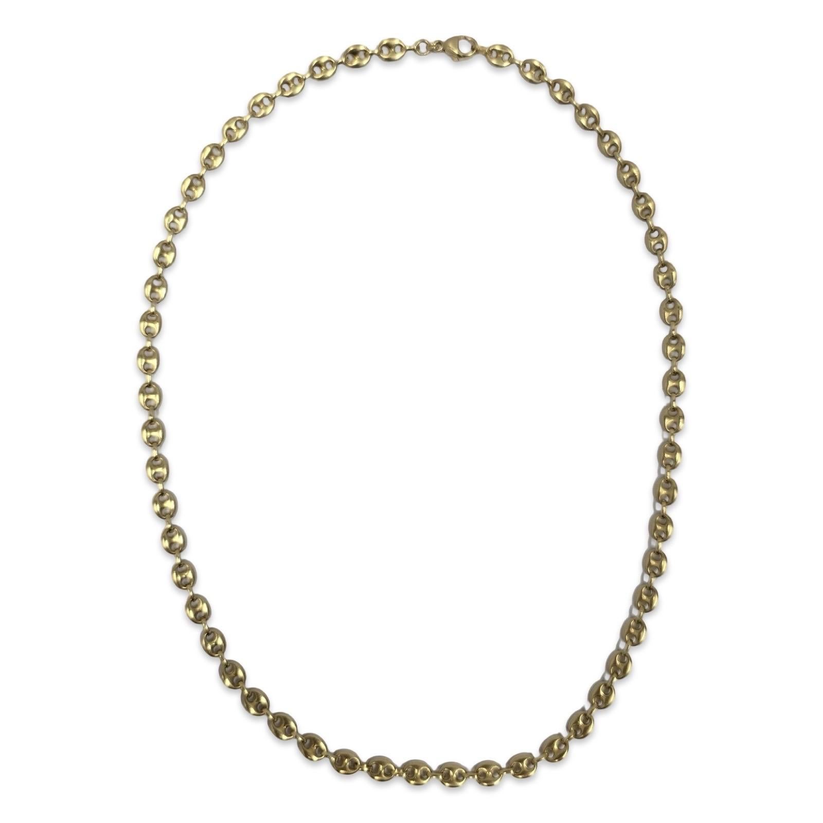 A bold and substantial 18K gold mariner link chain necklace, measuring 19 inches in length and 5.5mm in width. Weighing an impressive 29.2 grams, this chain is crafted in solid high-karat gold, offering both durability and refined luxury.

The