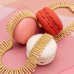 Heavy 18k solid gold Necklace - 60's Italian drapery, Cleopatra collar - 48.2 gr