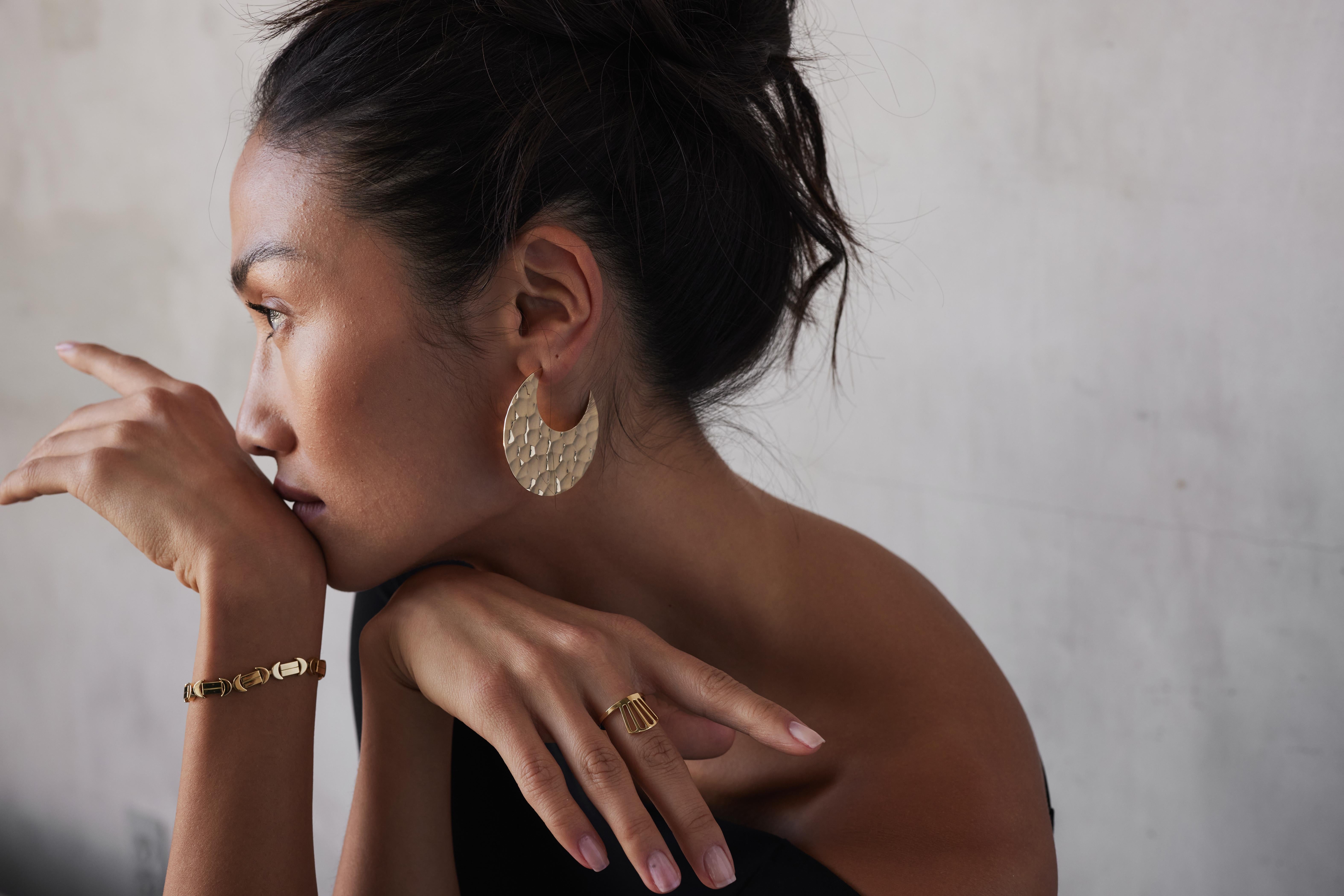 Bracelet lourd en or jaune massif 18k avec maillons en chaîne faits à la main Neuf - En vente à Los Angeles, CA