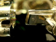 Heavy 18k Yellow Gold 1.5ctw Diamond Fancy Puffed Teardrop Link Bracelet