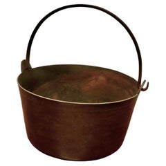 Used Heavy 19th Century Brass Preserving or Jam Pan