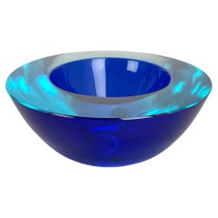 Heavy 20cm Murano Glass "DONUT" Bowl Element Shell Ashtray Murano, Italy, 1970s
