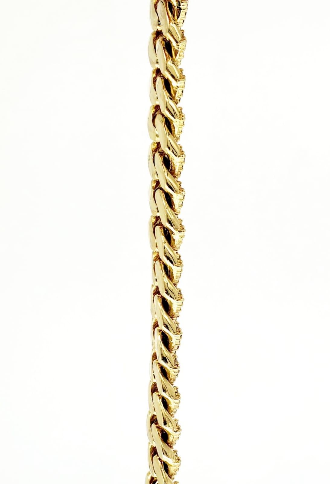 Heavy 24.00 Carat Diamonds Miami Cuban Link Choker Gold Chain 17 Inches 3