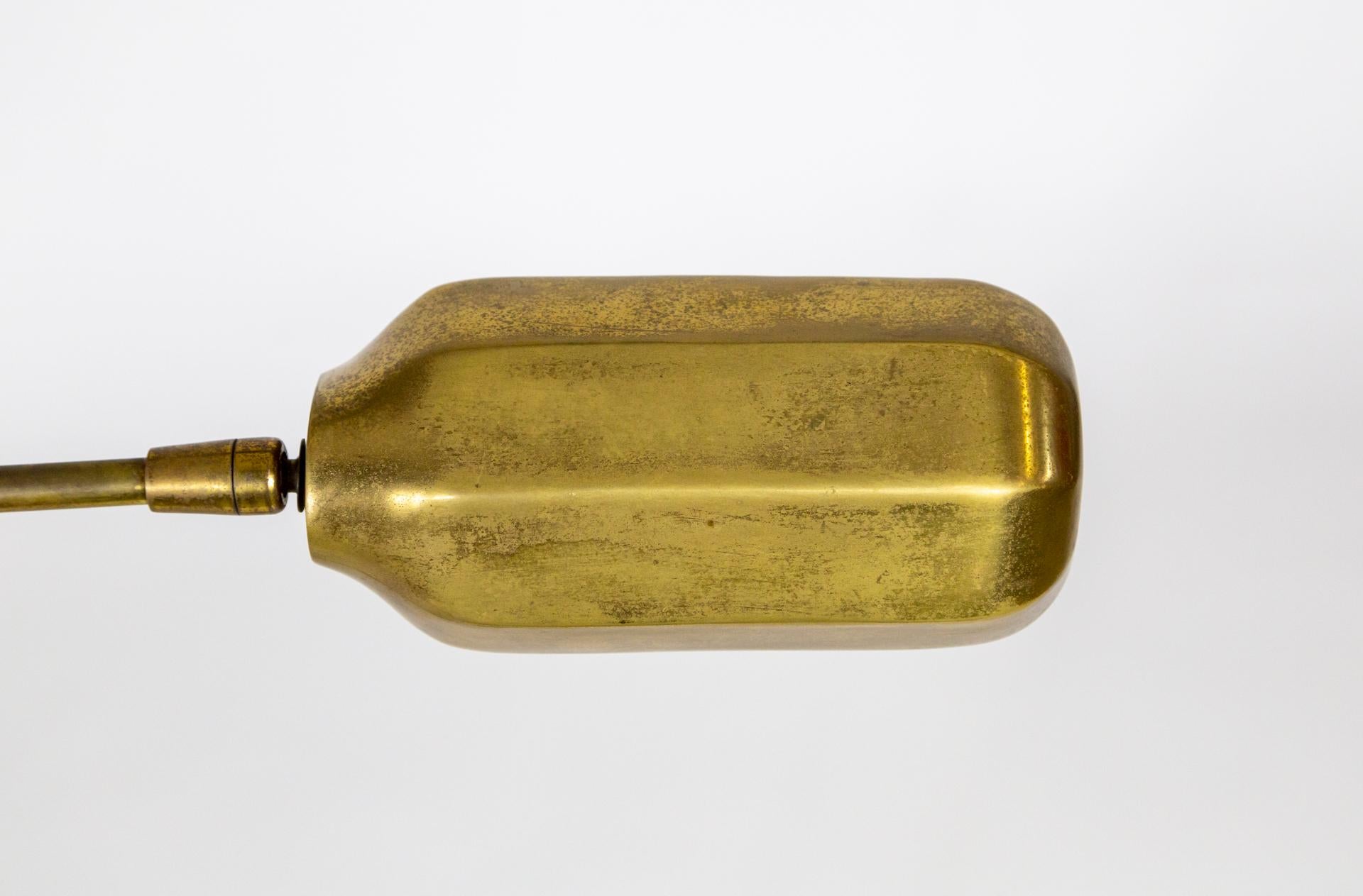 Heavy Adjustable Brass Pharmacy Floor Lamp  For Sale 1