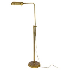 Heavy Adjustable Brass Pharmacy Floor Lamp 