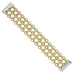 Used Heavy and Bold 18 Karat Gold Fancy Link Bracelet