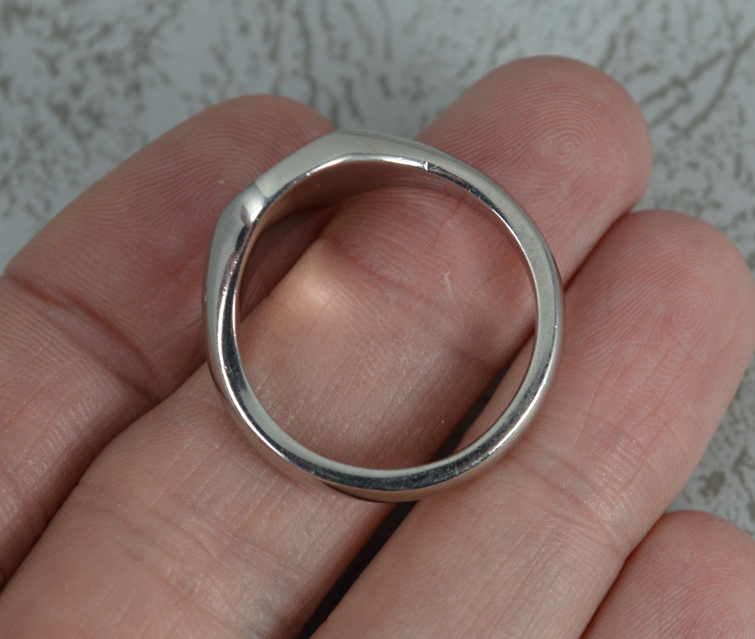 Siegelring mit 950 Palladium und massivem 950er Silber im Zustand „Hervorragend“ in St Helens, GB