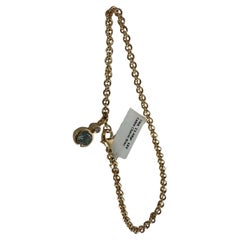 Chaîne de bracelet lourde en or 18 carats, aigue-marine naturelle et diamants