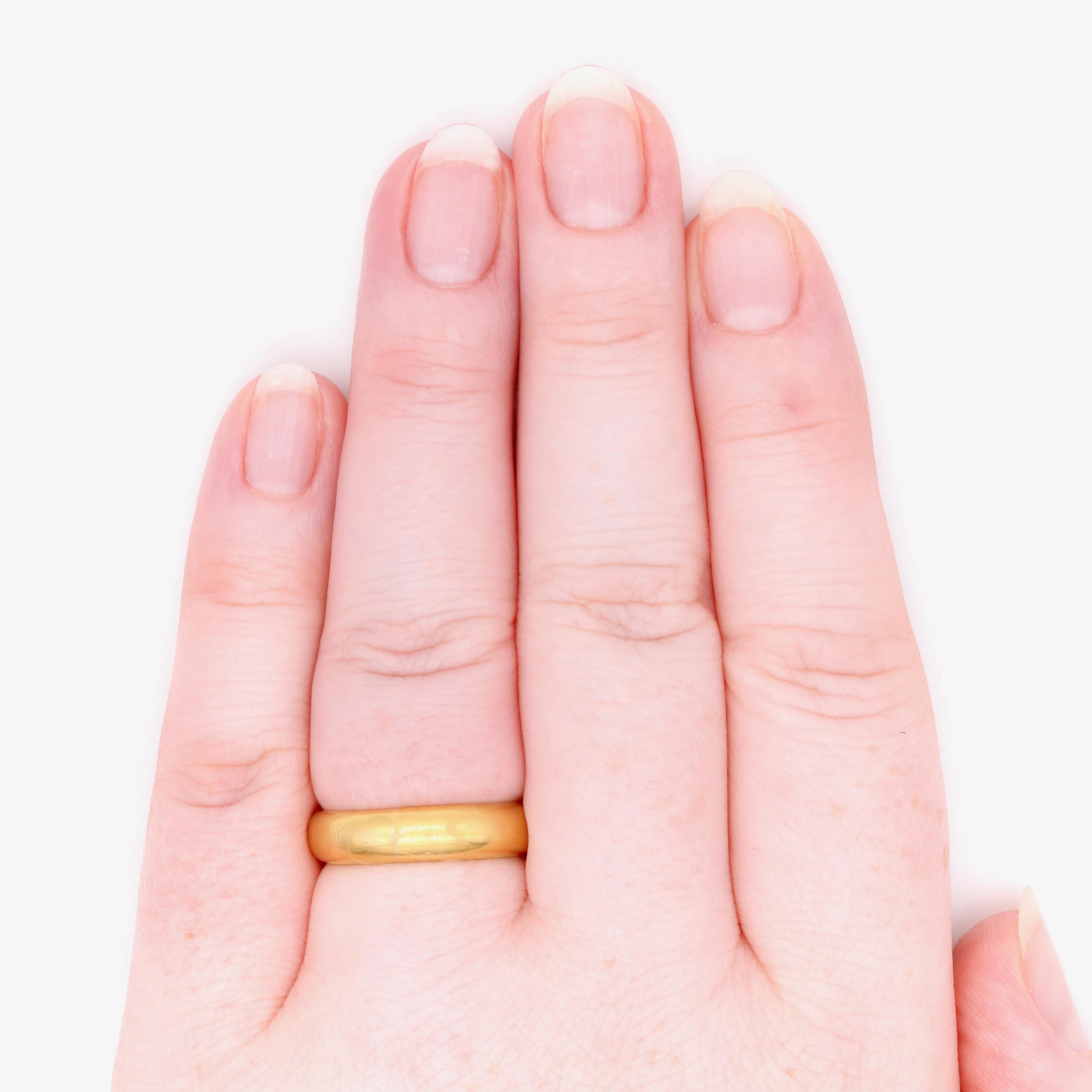 Heavy Antique 17th Century 22K Gold “As I Crave So Let Me Have” Posy Band Ring For Sale 6