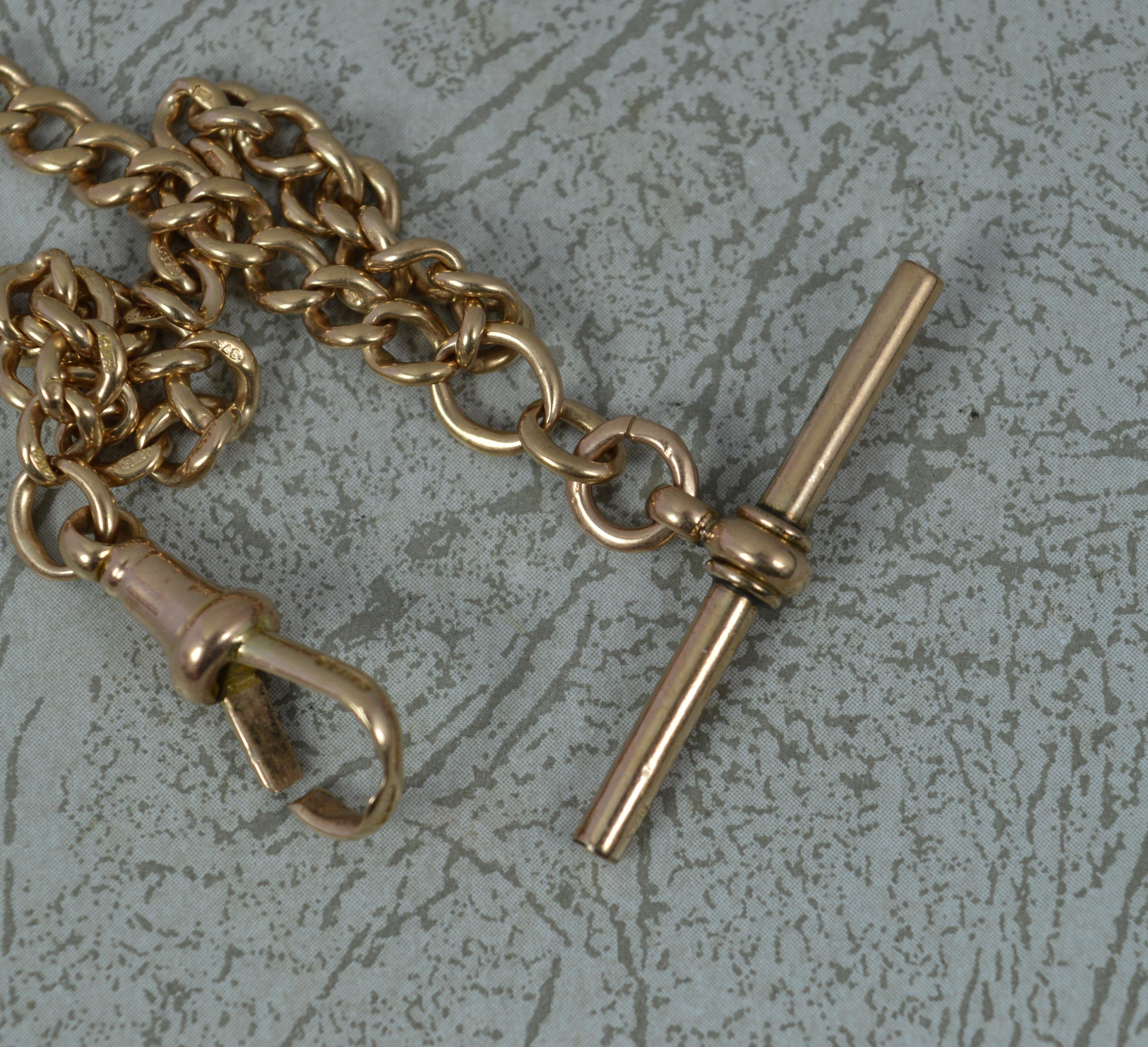 antique 9ct gold pocket watch chain