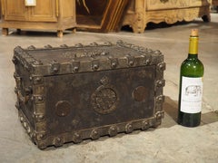 Heavy Antique Bauche Cast Iron Safe from Northeastern France, Circa 1870