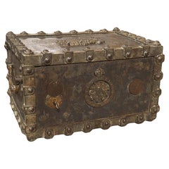 Heavy Antique Bauche Cast Iron Safe from Northeastern France, Circa 1870
