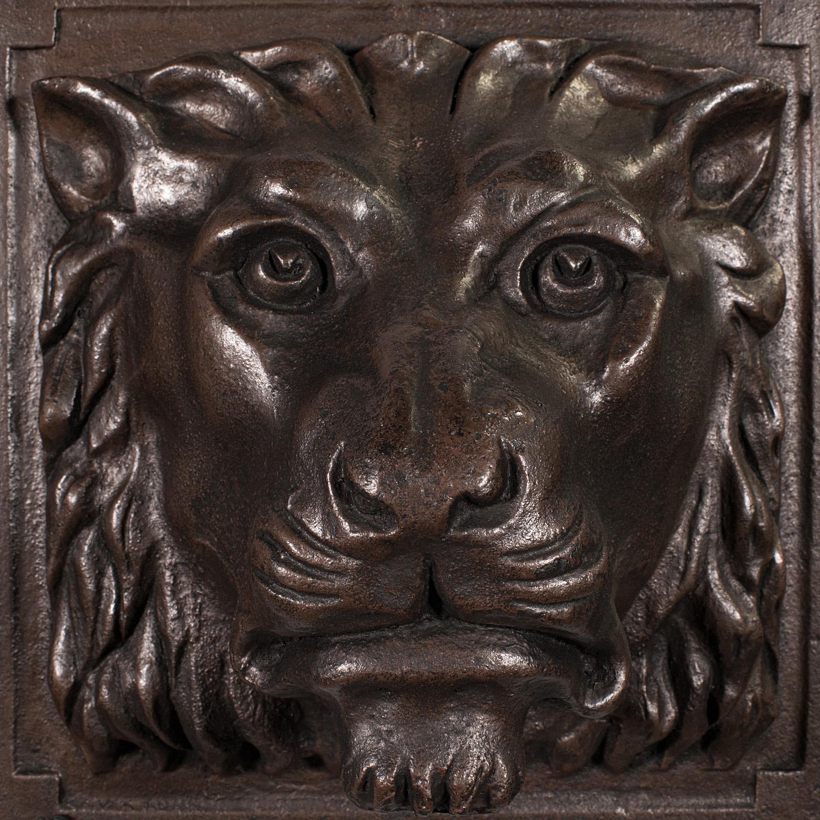 Heavy Antique Country House Lion Wall Plaque, English, Decor, Relief, Victorian In Good Condition In Hele, Devon, GB