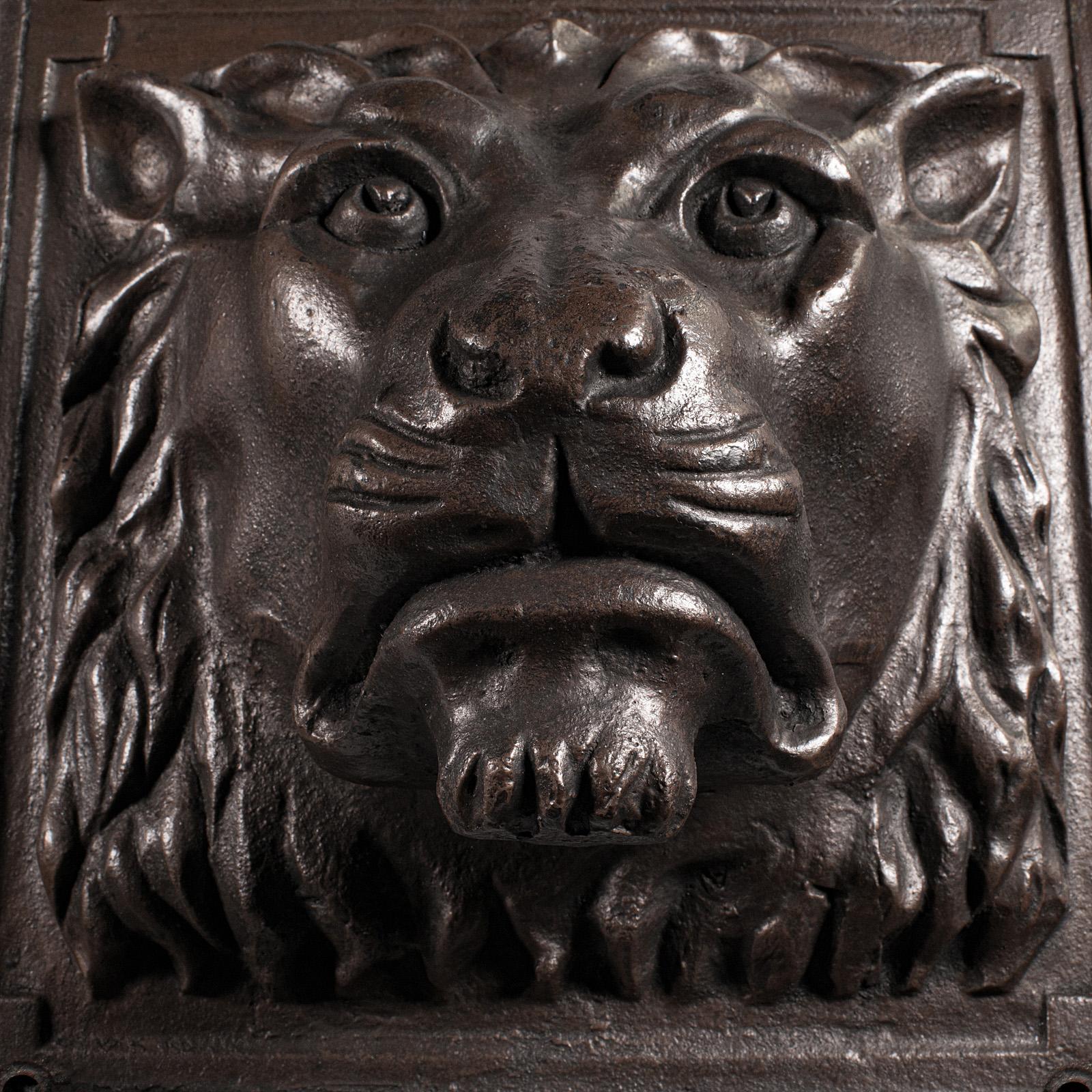Heavy Antique Country House Lion Wall Plaque, English, Decor, Relief, Victorian 1