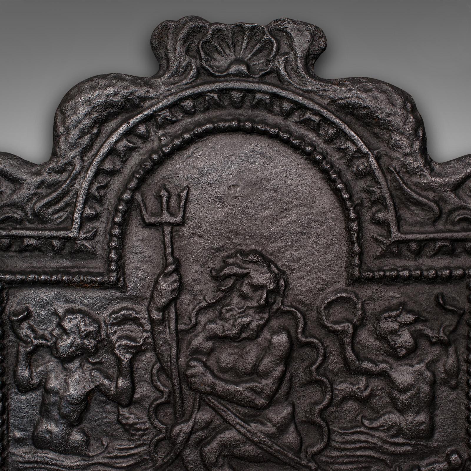 Schwerer antiker dekorativer Kaminreflektor mit Kaminrücken, englisch, spätviktorianisch (Britisch) im Angebot