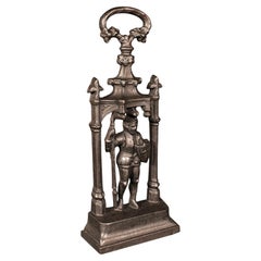 Sensité de porte ancienne, fonte anglaise, butoir de porte chevalier, keeper, victorien