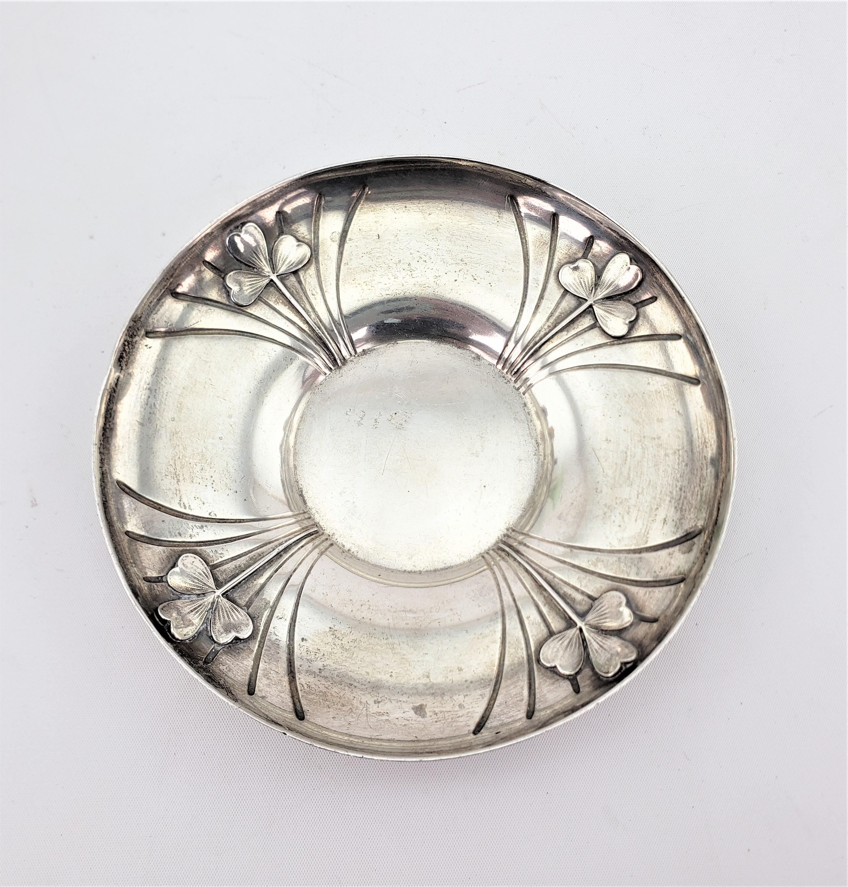 Heavy Antique French Art Nouveau Sterling Silver Cup & Saucer Set 'No Liner' 5