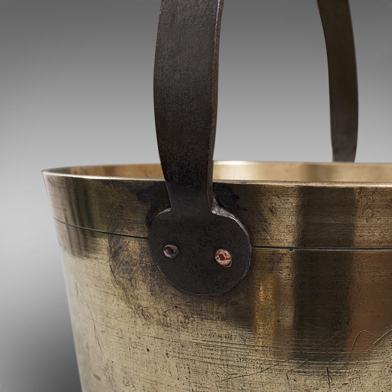 Heavy Antique Jam Pan, English, Brass, Preserve, Cooking Pot, Georgian, C.1800 For Sale 1