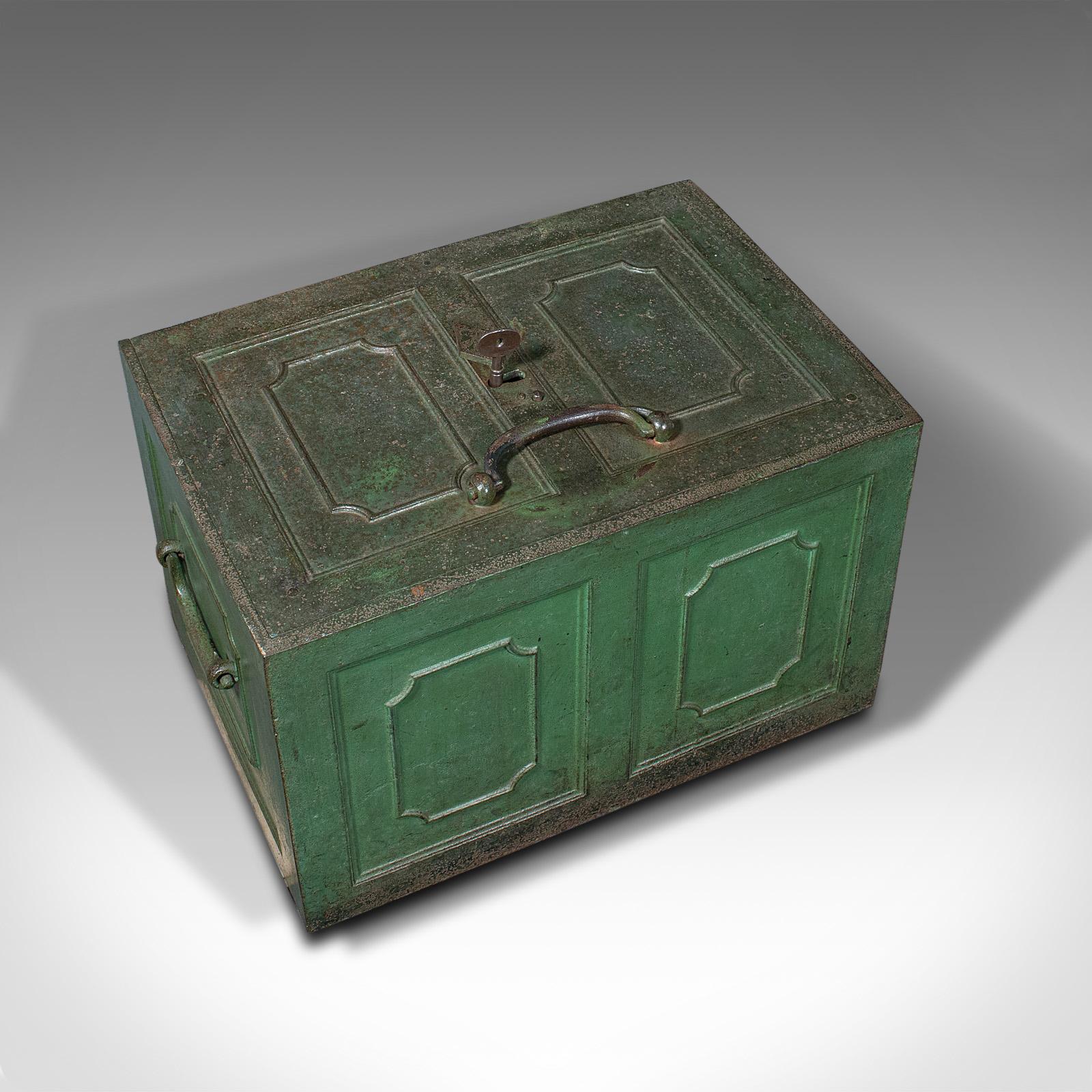 Heavy Antique Merchant's Strongbox, English, Safe Deposit Case, Georgian, C.1800 1