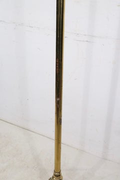 Heavy Antique Polished Brass Floor Lamp