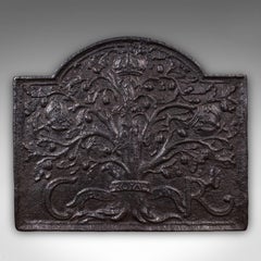 Heavy Antique Public House Fire Back, English Hearth Reflector, Georgian, C.1800