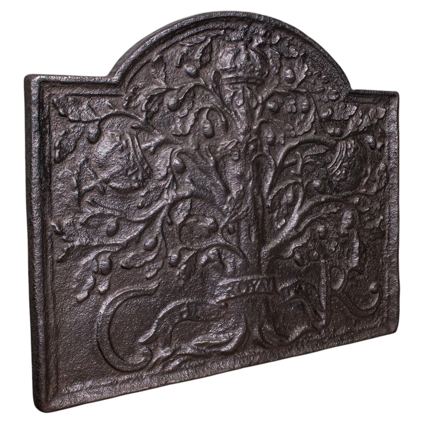 Heavy Antique Public House Fire Back, English Hearth Reflector, Georgian, C.1800 For Sale